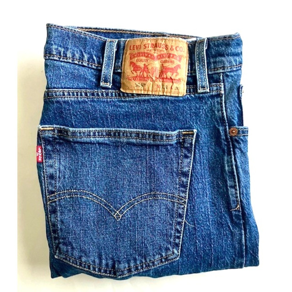 Levi's 505 Jeans Men's 38 X 30 Regular Fit Straight Leg Denim Medium Wash
